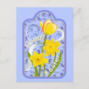 Daffodils and Tulip Postcard