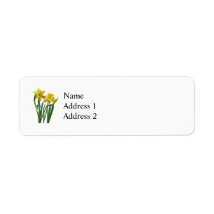 Daffodils At Attention Return Address Label