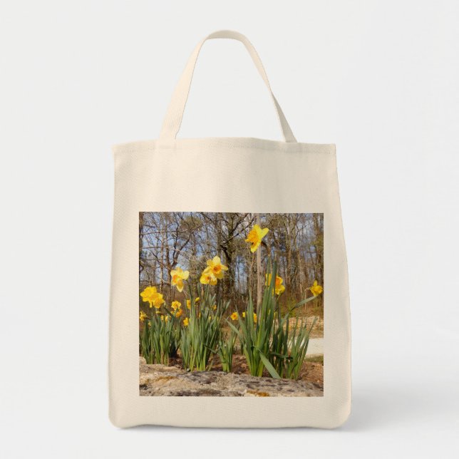 Daffodils at Easter Grocery Tote Bag (Front)