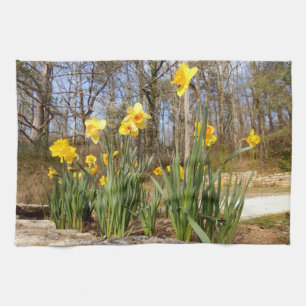 Daffodils at Easter Tea Towel