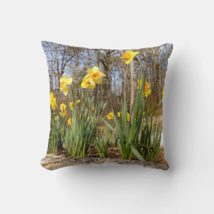 Daffodils at Easter Throw Cushion