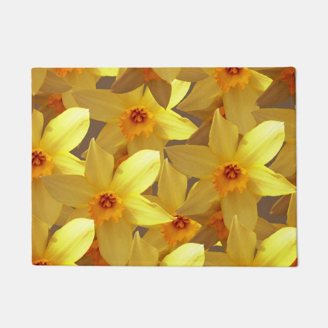 Daffodils Bloom1  Door Mat (Front)
