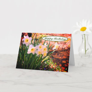 Daffodils By Brook Floral Birthday Card