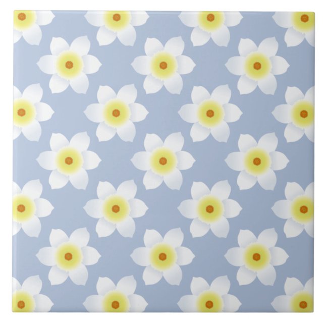 Daffodils Ceramic Tile (Front)