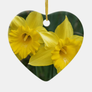 daffodils ceramic tree decoration