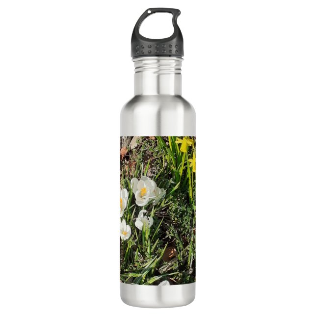 Daffodils & Crocus 710 Ml Water Bottle (Front)