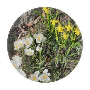 Daffodils & Crocus Cutting Board