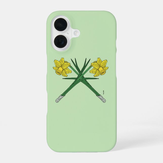 Daffodils Crossed iPhone 16 Case (Back)
