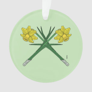 Daffodils Crossed Ornament