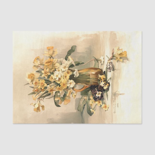 Daffodils, Decoupage Tissue Paper (Front)