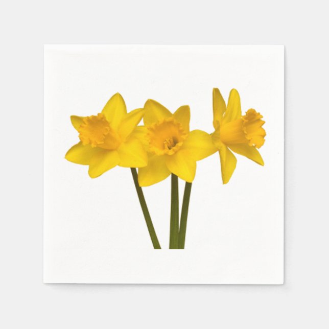 "Daffodils" design paper napkins (Front)