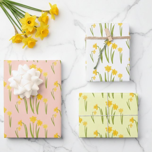 Daffodils Easter Spring Floral Pattern Bulbs Gift Wrapping Paper Sheet (Daffodils Easter Spring Floral Pattern Bulbs Gift Wrapping Paper Sheets
)