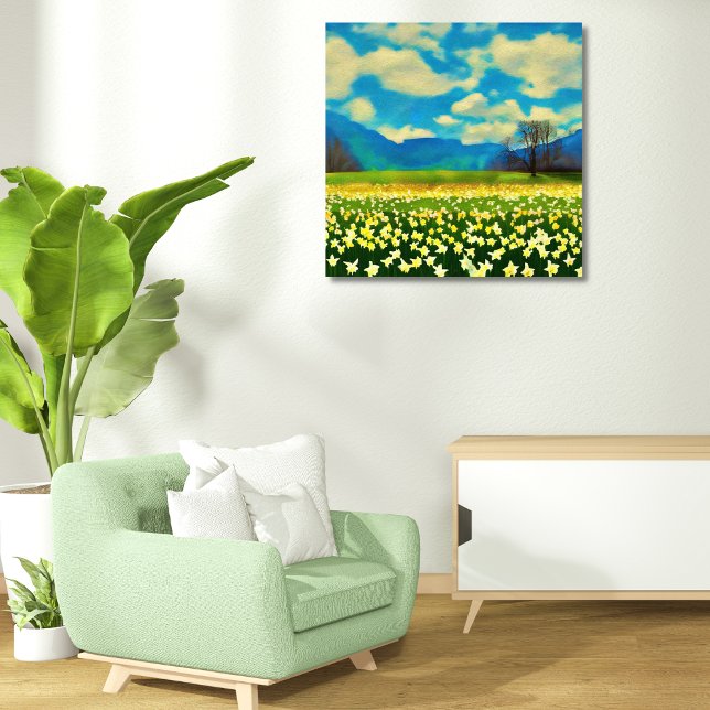 Daffodils fields - painting photo print (Creator Uploaded)