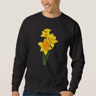 Daffodils Flowers Floral Style Spring Easter Garde Sweatshirt