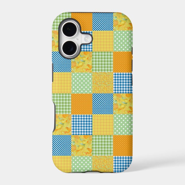 Daffodils, Gingham and Polkas Faux-Patchwork (Back)