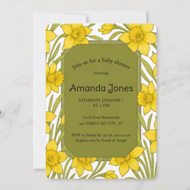 Daffodils  invitation (Front)