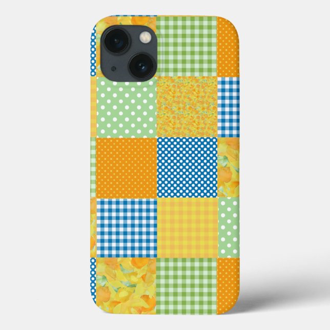 Daffodils iPad Mini Case, Country Faux-Patchwork Case-Mate iPhone Case (Back)