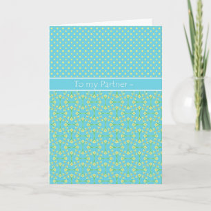 Daffodils, March Birthday Card, Partner Card
