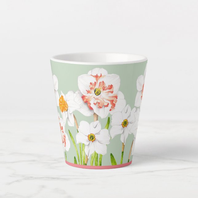 Daffodils on a Small Latte Mug (Front)