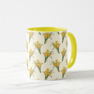 Daffodils pattern mug