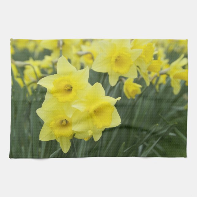 Daffodils RF) Tea Towel (Horizontal)