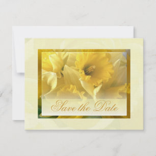 daffodils save the date 2 invitation