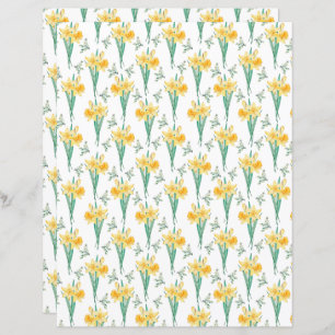 Daffodils Scrapbook Paper
