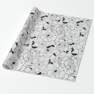 Daffodils spring floral pattern wrapping paper