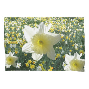 Daffodils Spring Flowers Field Pillow Case