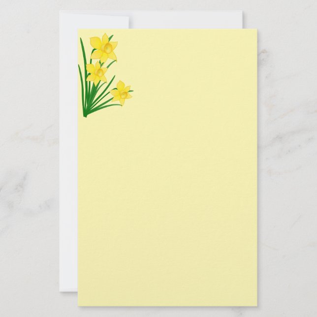 Daffodils Stationery Paper (Front)