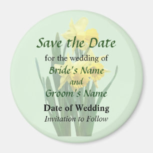 Daffodils Tall and Short Save the Date Magnet
