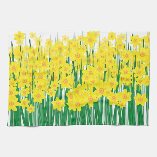 Daffodils. Tea Towel (Horizontal)