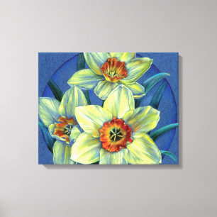 ‘Daffodils – the joys of spring’ canvas wrap Print