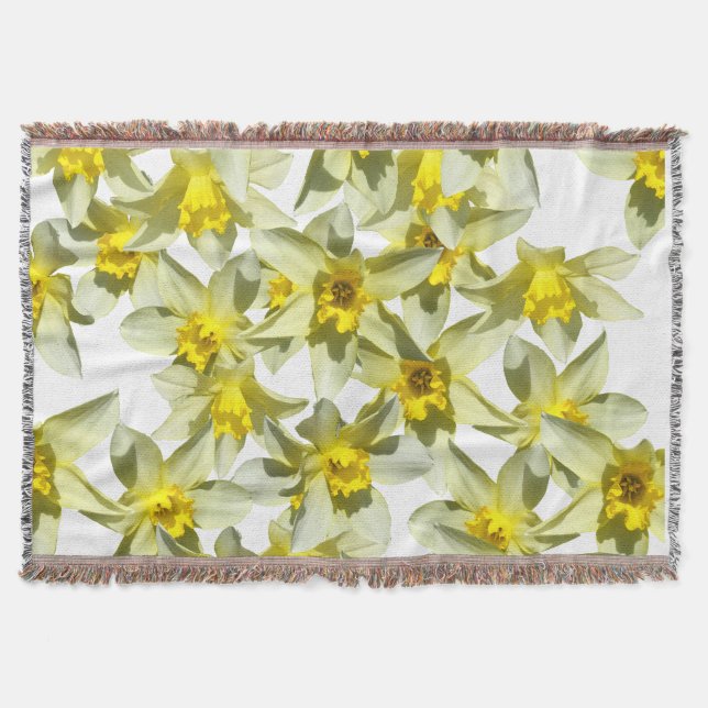 Daffodils Throw Blanket (Front)