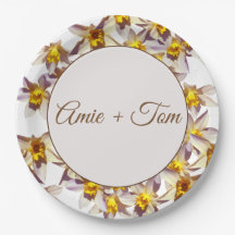 Daffodils Wedding Custom paper plates