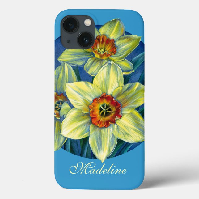 Daffodils yellow blue named  Case-Mate iPhone case (Back)