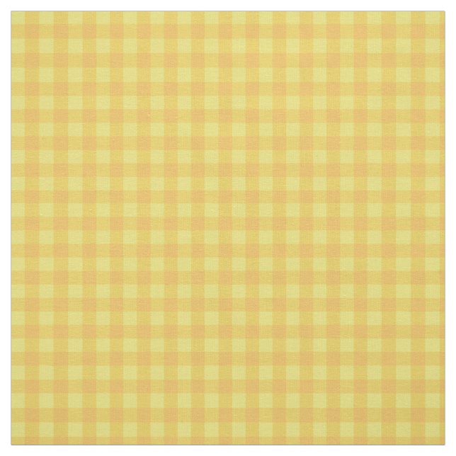 Daffy-down-Dillies Orange Yellow Check Gingham Fabric (Swatch)