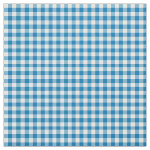 Daffy-downDillies Blue White Check Gingham Pattern Fabric