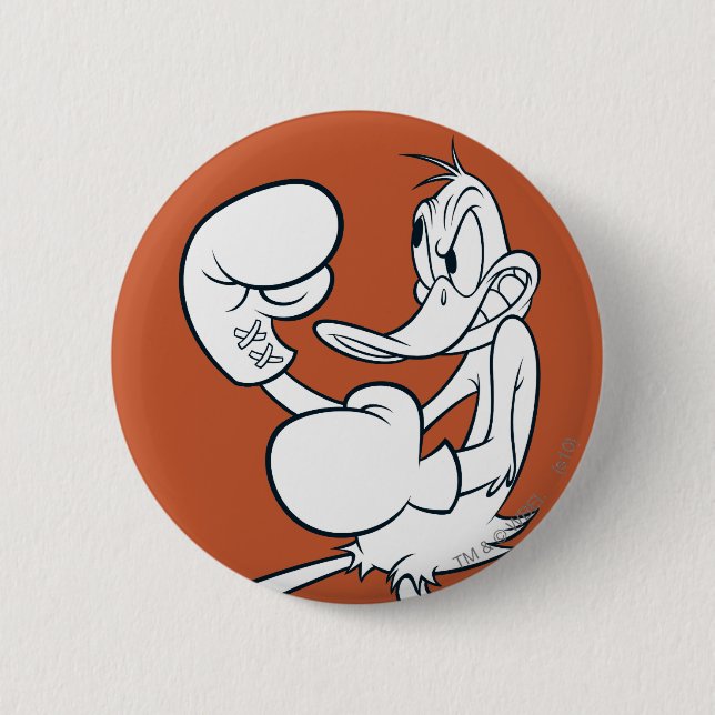 DAFFY DUCK™ Boxing 6 Cm Round Badge (Front)