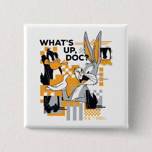 DAFFY DUCK™ & BUGS BUNNY™ Glitch 15 Cm Square Badge