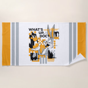 DAFFY DUCK™ & BUGS BUNNY™ Glitch Beach Towel