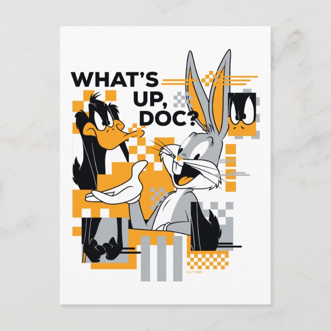 DAFFY DUCK™ & BUGS BUNNY™ Glitch Postcard (Front)