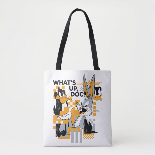 DAFFY DUCK™ & BUGS BUNNY™ Glitch Tote Bag (Front)