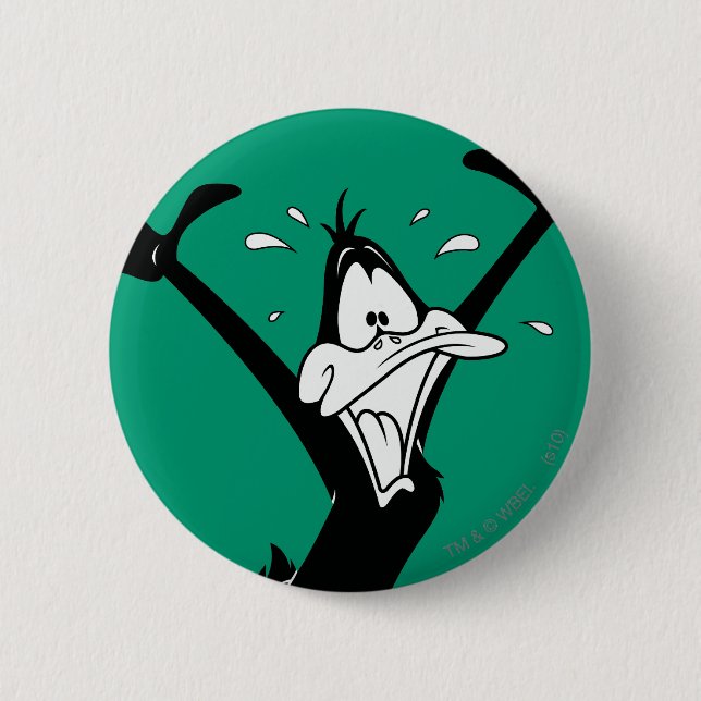 DAFFY DUCK™ Excited 6 Cm Round Badge (Front)