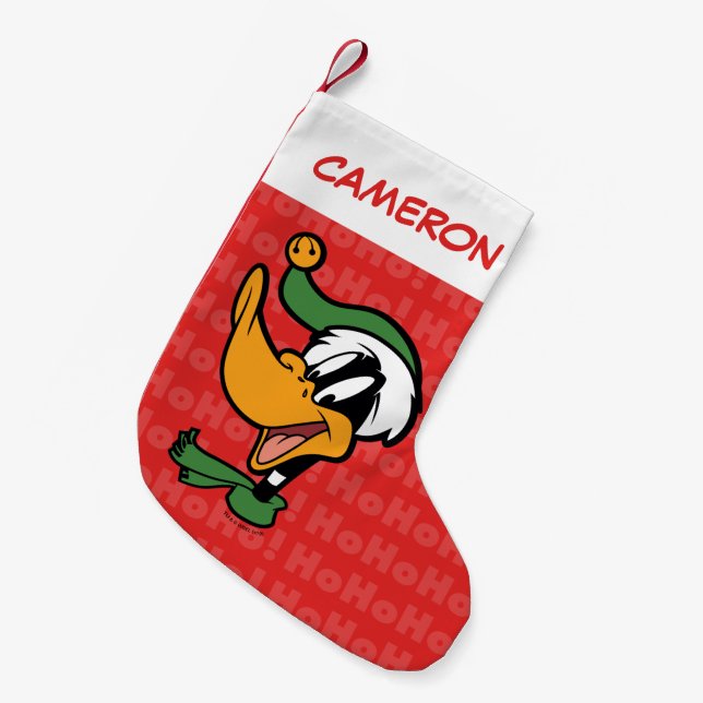 DAFFY DUCK™ "Happy Holi-Daze" Small Christmas Stocking (Front (Hanging))