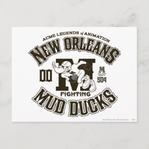 DAFFY DUCK™ New Orleans Mud Ducks Logo 2 Postcard