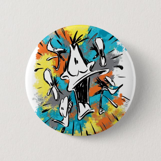 DAFFY DUCK™ Oh My Quaaak 6 Cm Round Badge (Front)