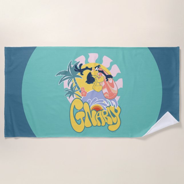DAFFY DUCK™ Surfing - Gnarly Beach Towel (Front)