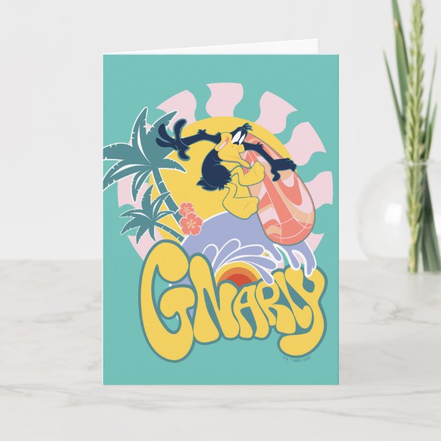 DAFFY DUCK™ Surfing - Gnarly Card (Front)