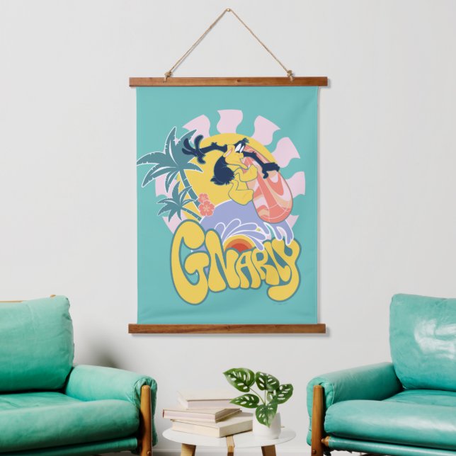 DAFFY DUCK™ Surfing - Gnarly Hanging Tapestry (Living Room)